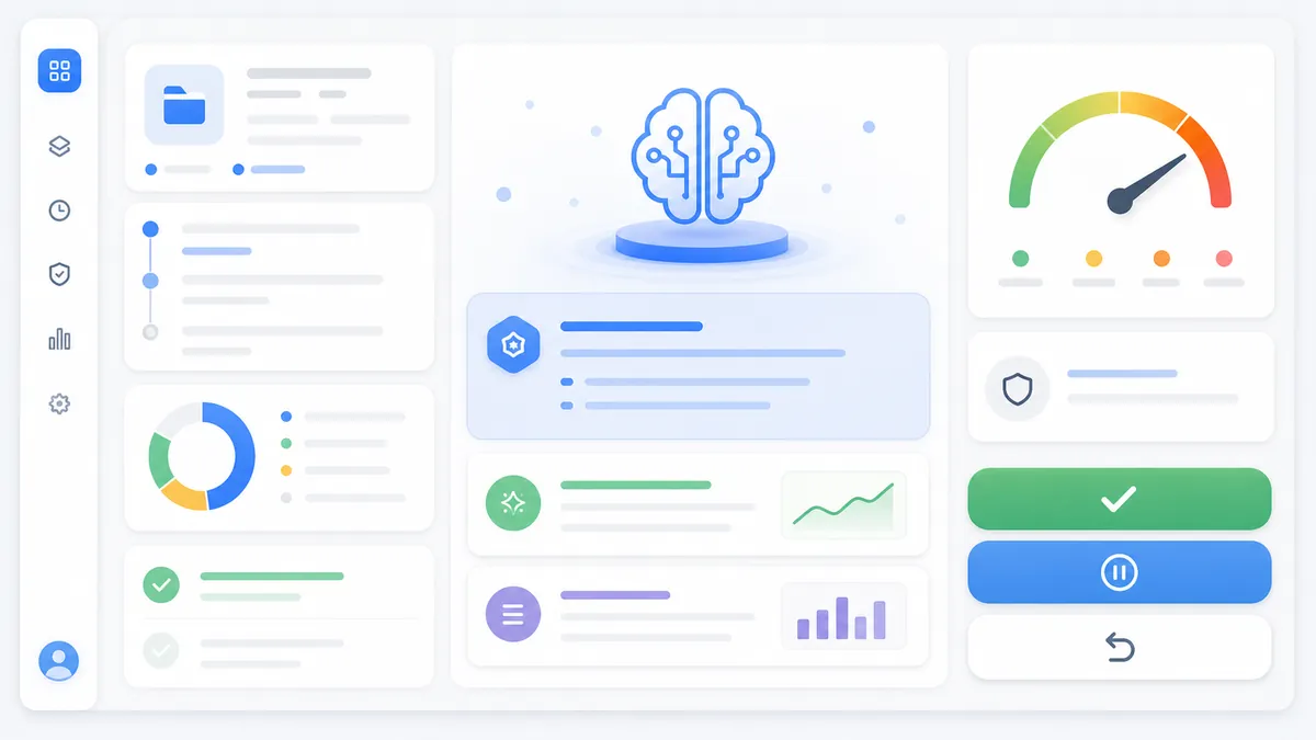 Interface de validation humaine affichant le contexte et les actions possibles pour un agent IA