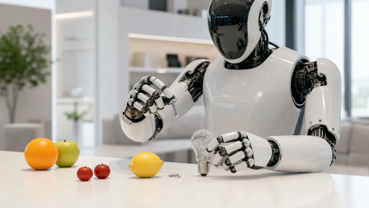 Robot humanoïde manipulant de petits objets avec précision