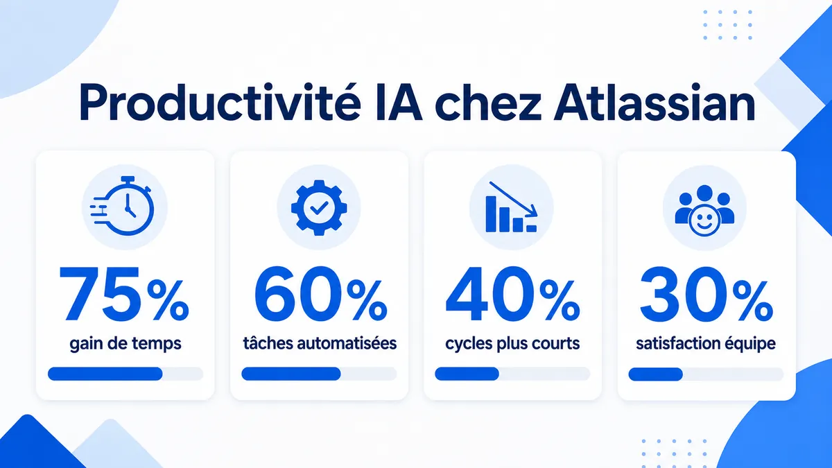 Indicateurs de productivité des agents IA chez Atlassian