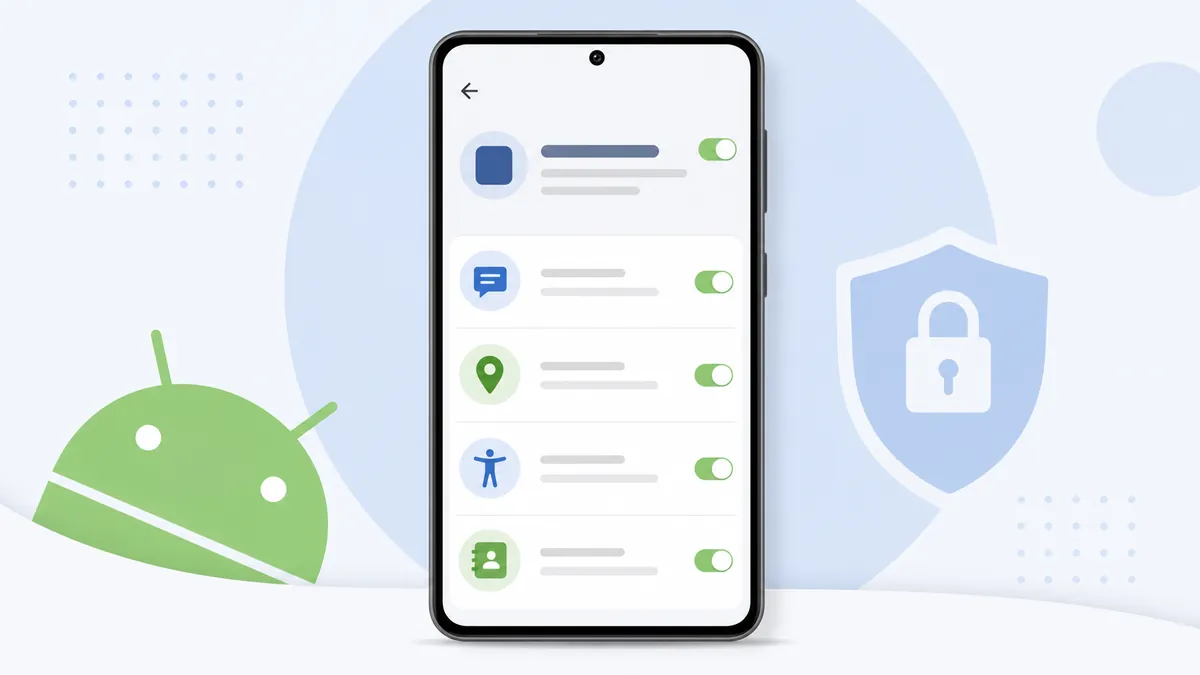 Écran Android illustrant les autorisations d’applications