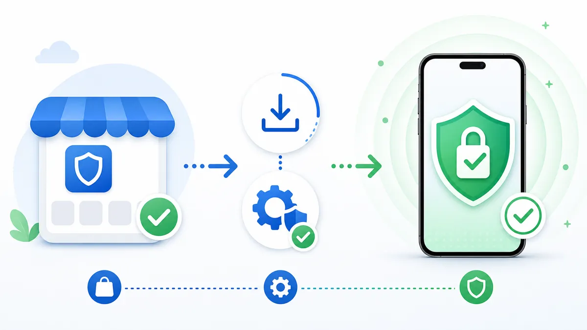 Étapes d’installation d’une application de sécurité mobile