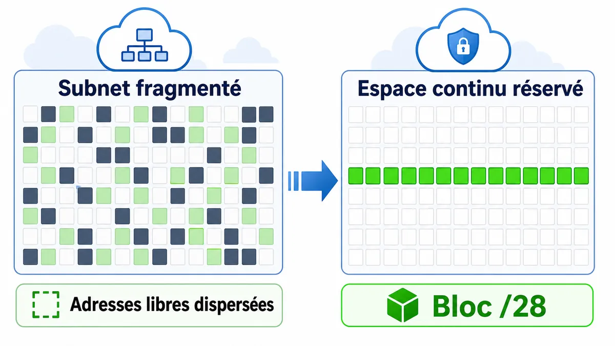 Fragmentation d’un subnet empêchant l’allocation de préfixes contigus