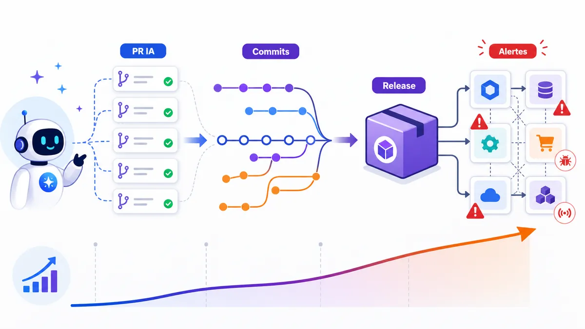 Infographie sur l’augmentation des changements de code avec l’IA