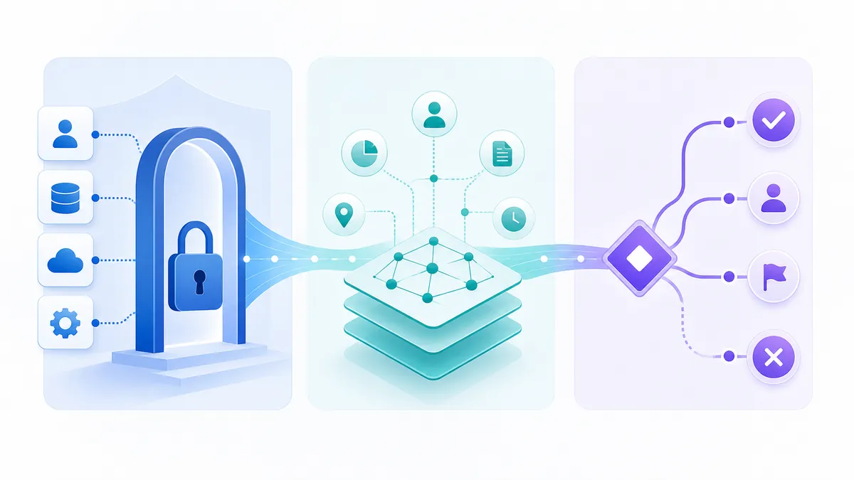 Schéma illustrant la différence entre permissions et intention pour un agent IA