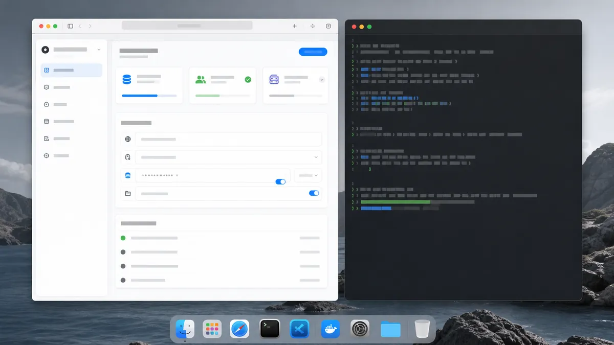 Interface Open WebUI lancée localement à côté du Terminal