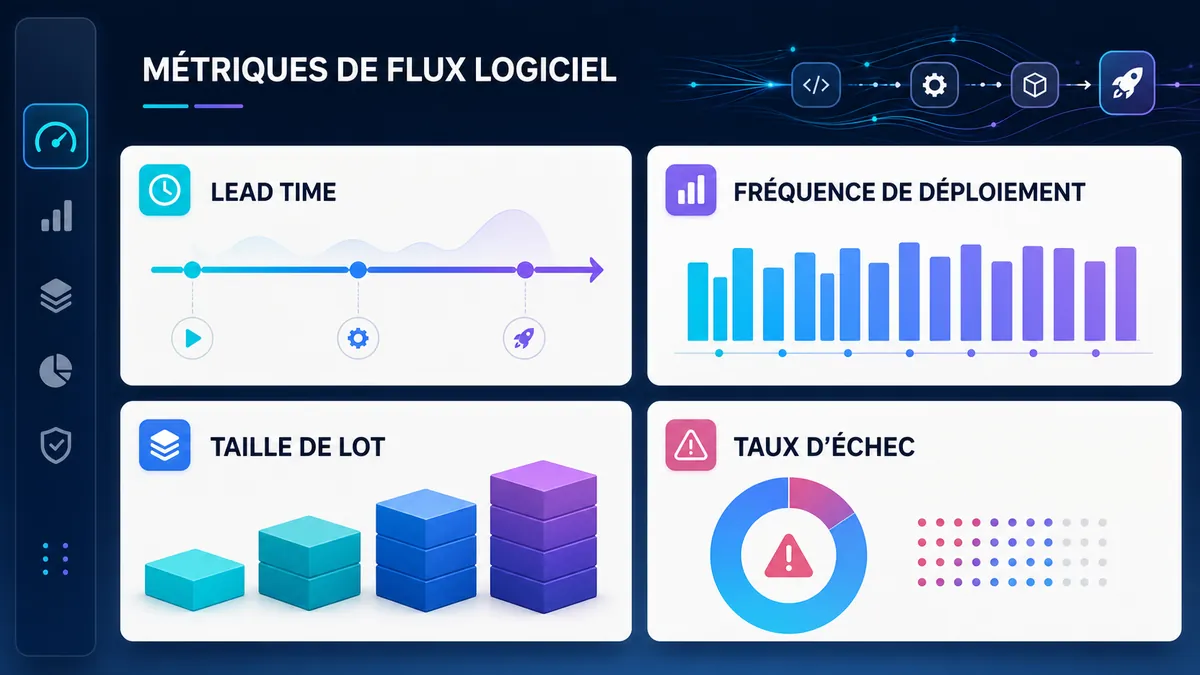 Tableau de bord de métriques de flux logiciel