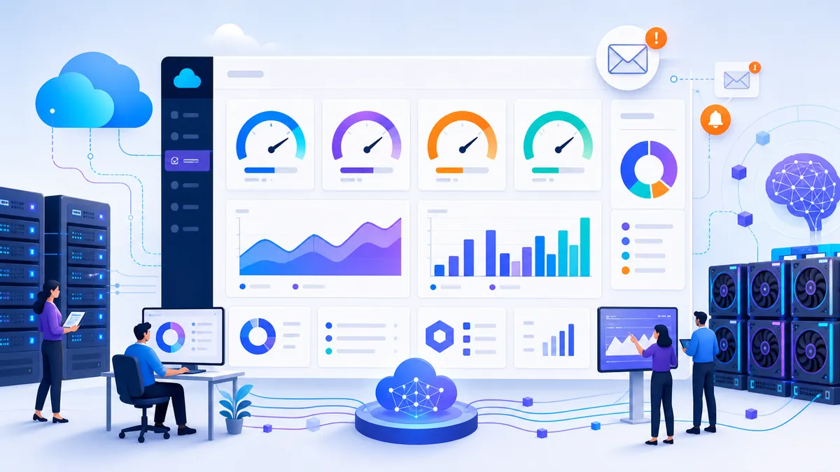 Tableau de bord de suivi des coûts pour un cloud IA