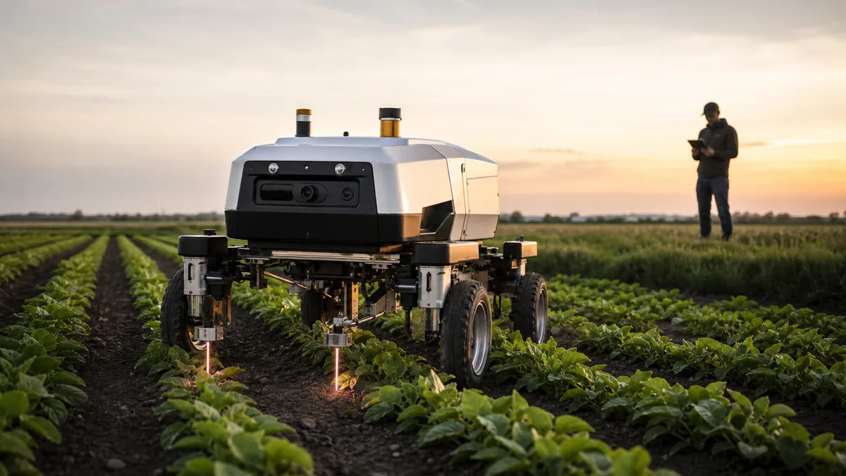 Un robot agricole utilise l’intelligence artificielle pour désherber un champ