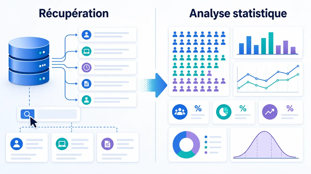 Différence entre récupération de données et analyse statistique