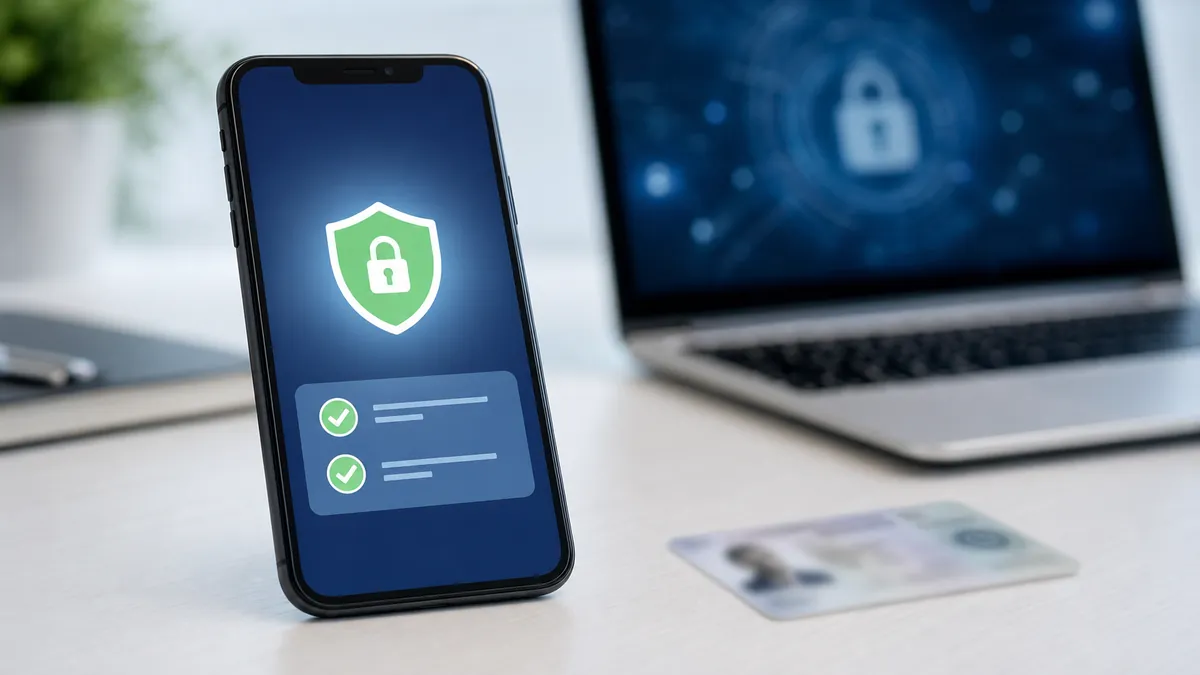 Smartphone utilisé pour valider une demande d’identité numérique