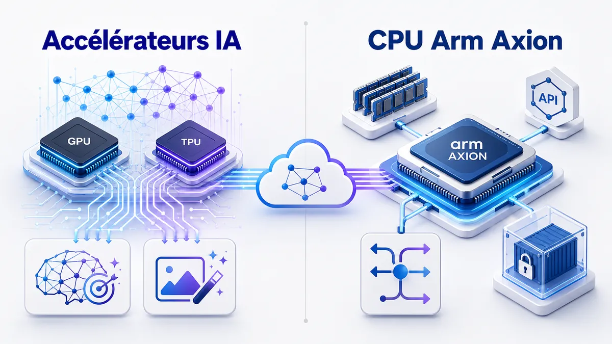 Répartition des charges IA entre accélérateurs et CPU Arm