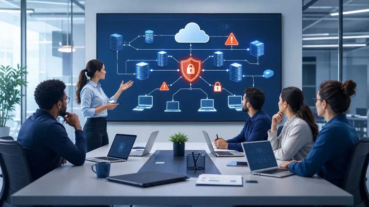 Équipe informatique préparant un test d’intrusion