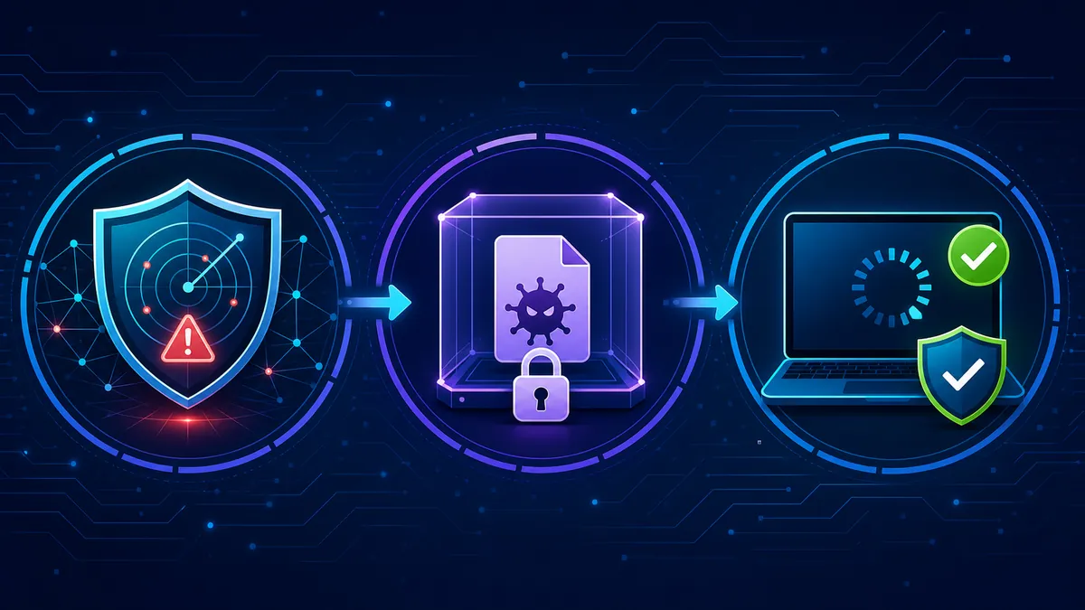 Étapes de réponse après détection d’une menace informatique