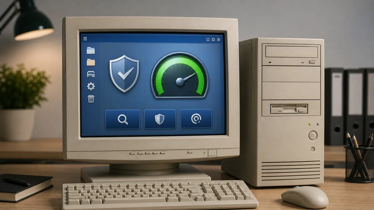 Interface simple d’un antivirus sur un ordinateur Windows