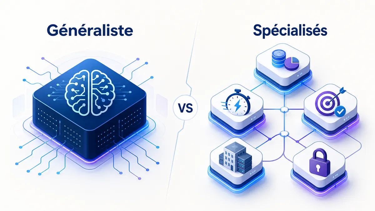 Comparaison entre un grand modèle généraliste et plusieurs modèles d’IA spécialisés