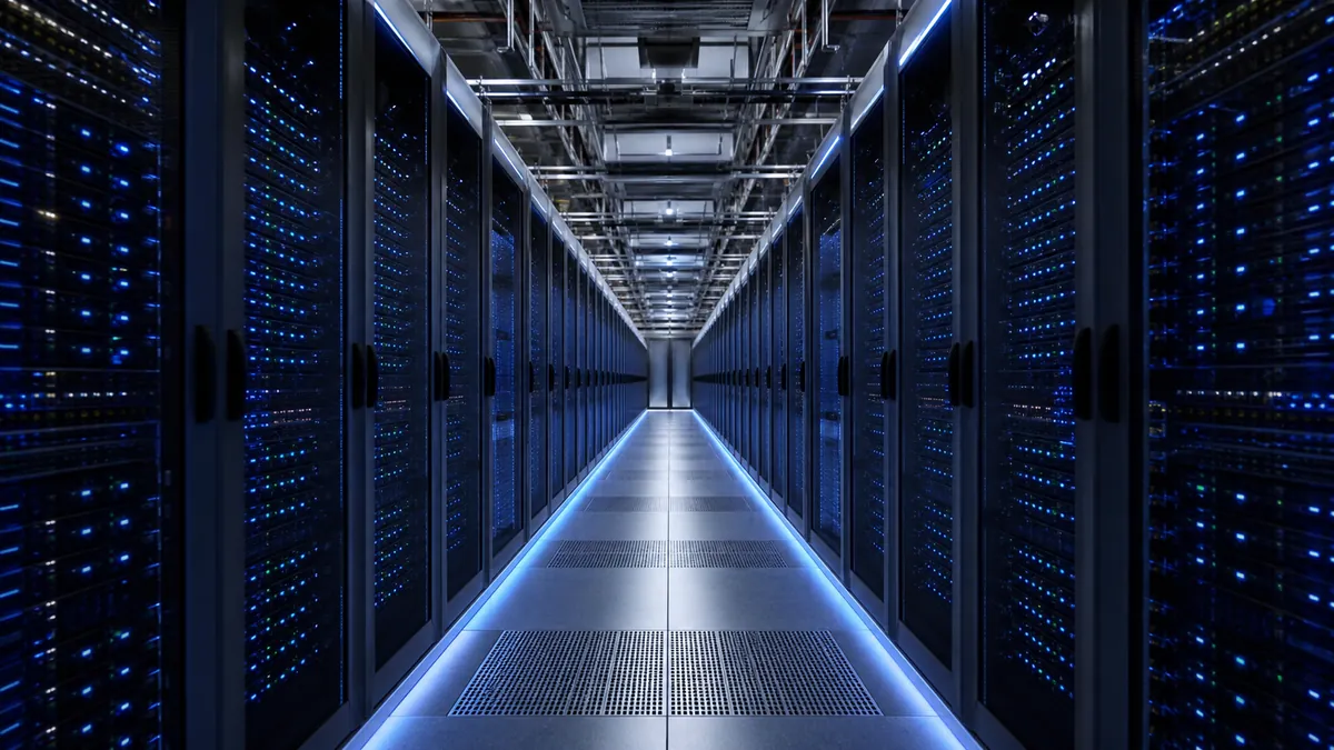 Un centre de données héberge les infrastructures nécessaires à l’intelligence artificielle