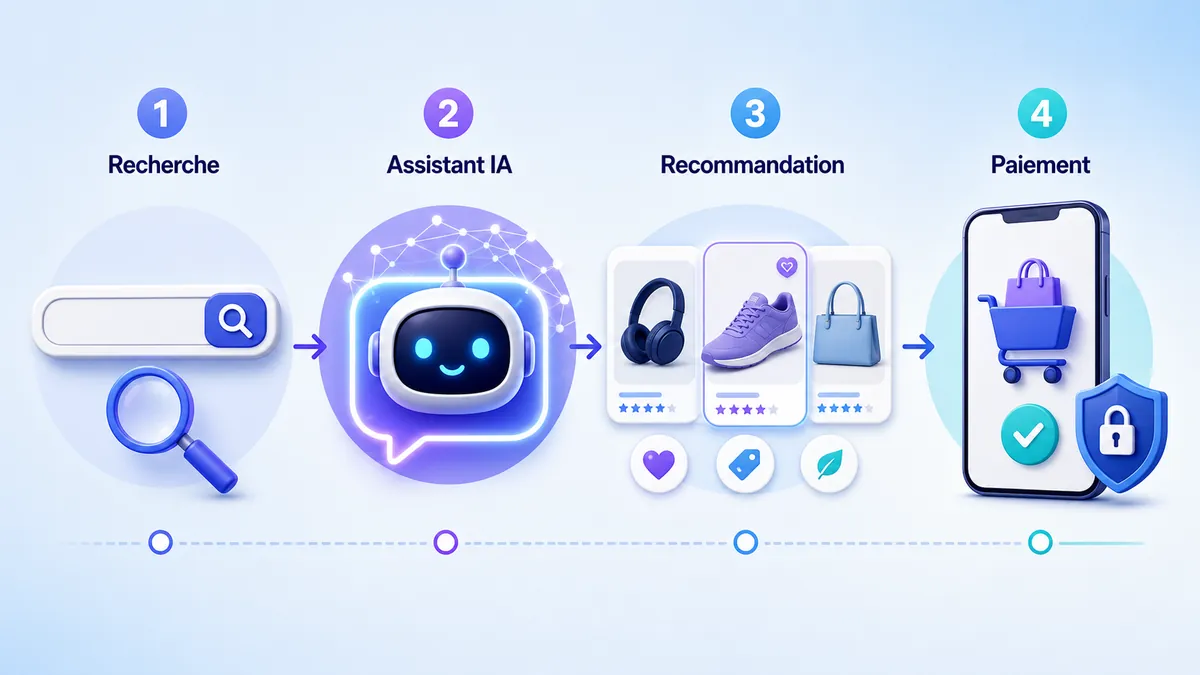 Schéma du parcours d'achat transformé par l'intelligence artificielle