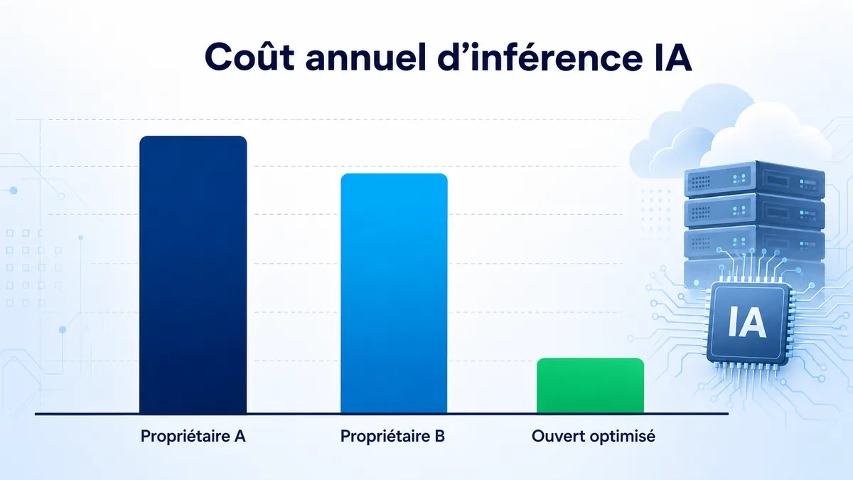 Comparaison visuelle des coûts d'inférence entre modèles d'IA