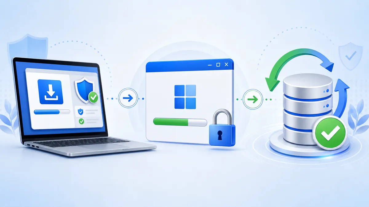 Étapes d'installation sécurisée d'un logiciel Windows