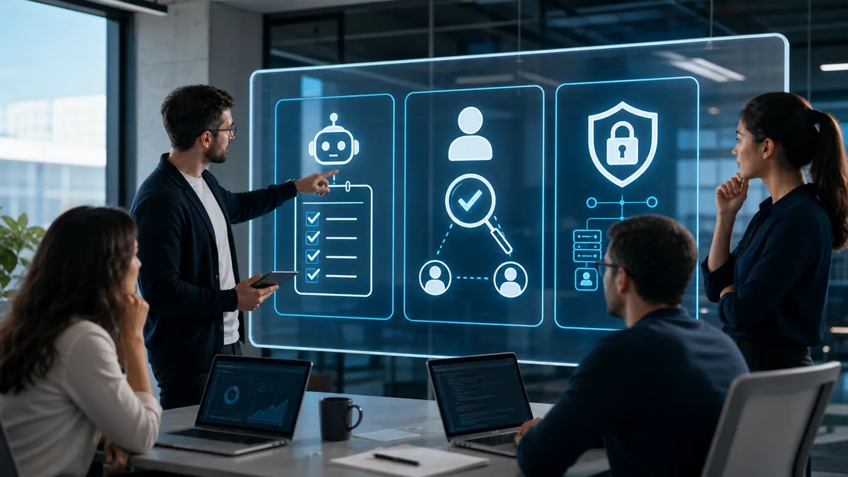 Équipe définissant des règles pour les agents IA