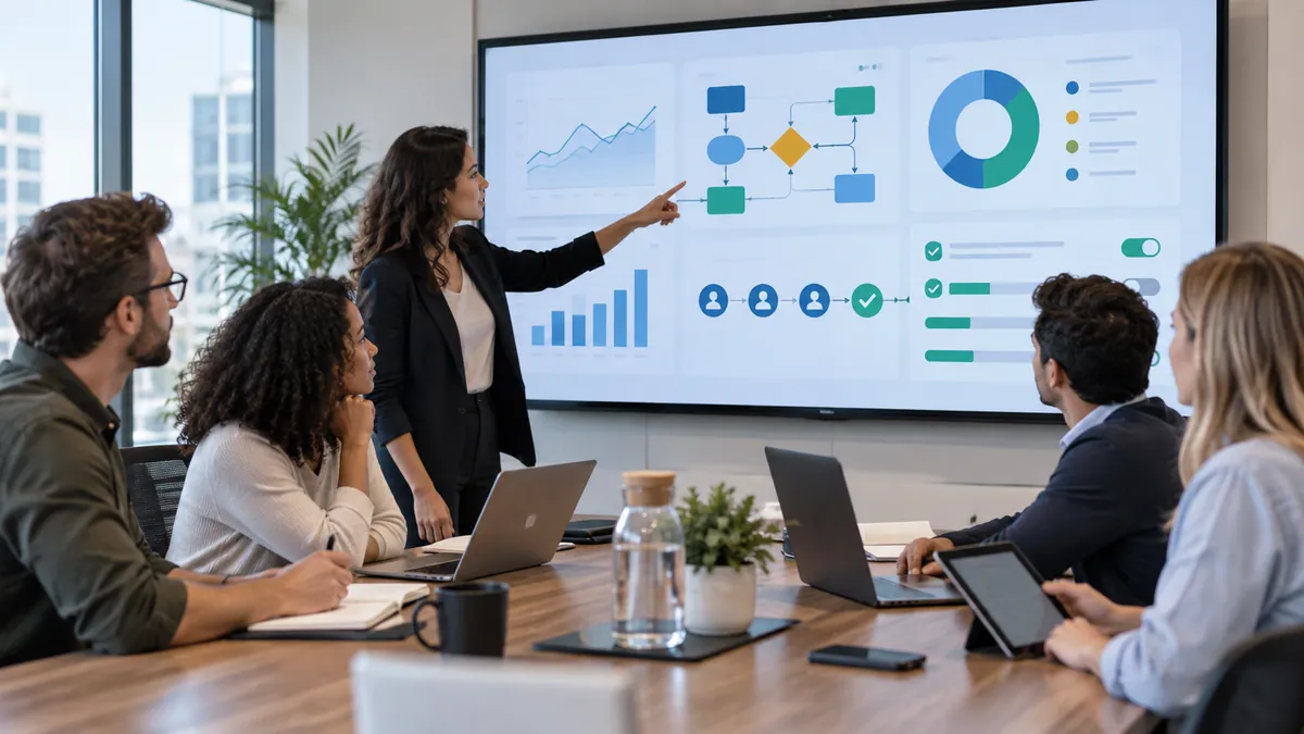 Équipe analysant un outil IA pour un usage en entreprise