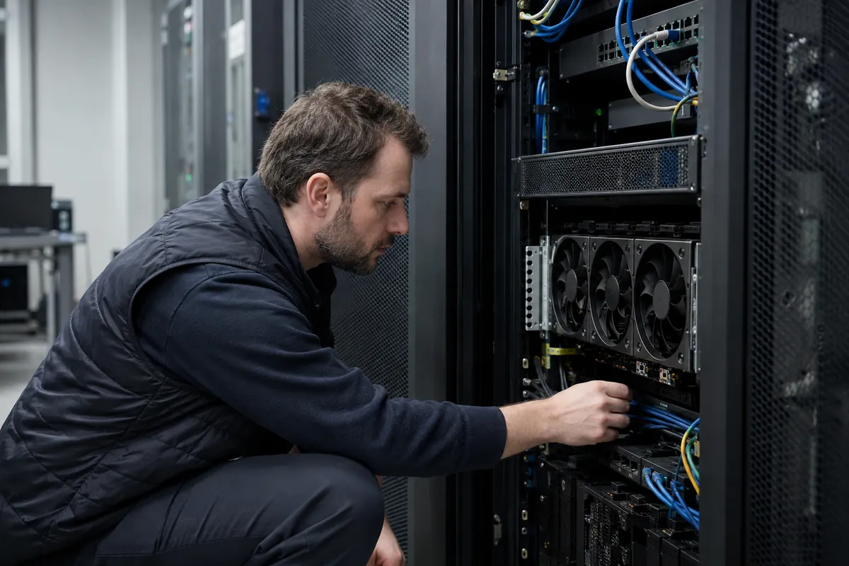 Serveur local avec GPU destiné à faire tourner des modèles IA en entreprise