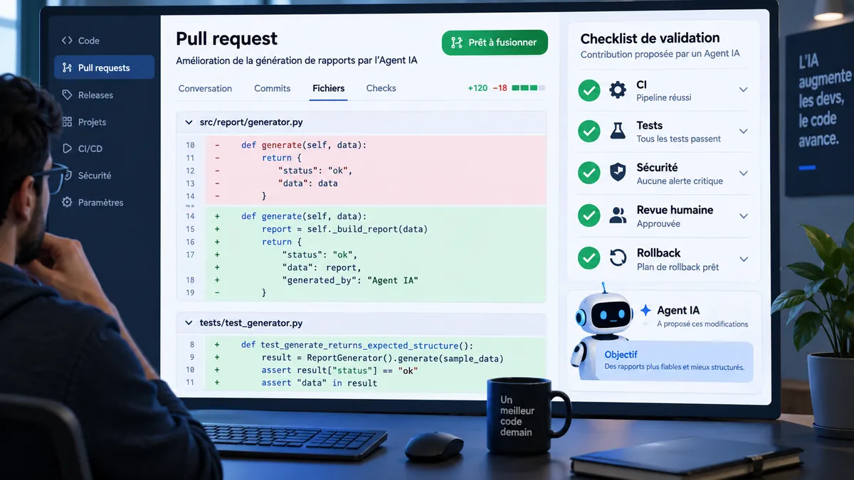 Checklist de validation pour du code généré ou modifié par un agent IA