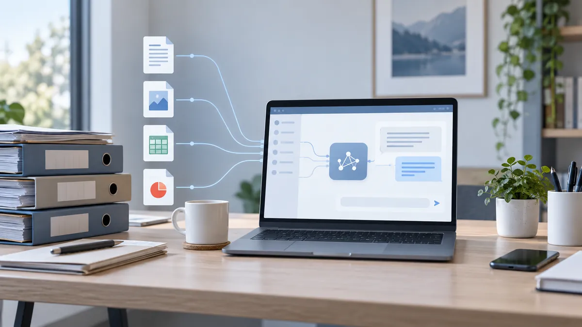 Documents locaux connectés à un modèle IA pour créer un assistant documentaire privé