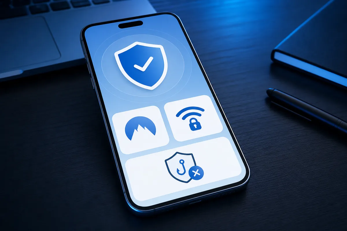 Smartphone protégé par une application de sécurité mobile