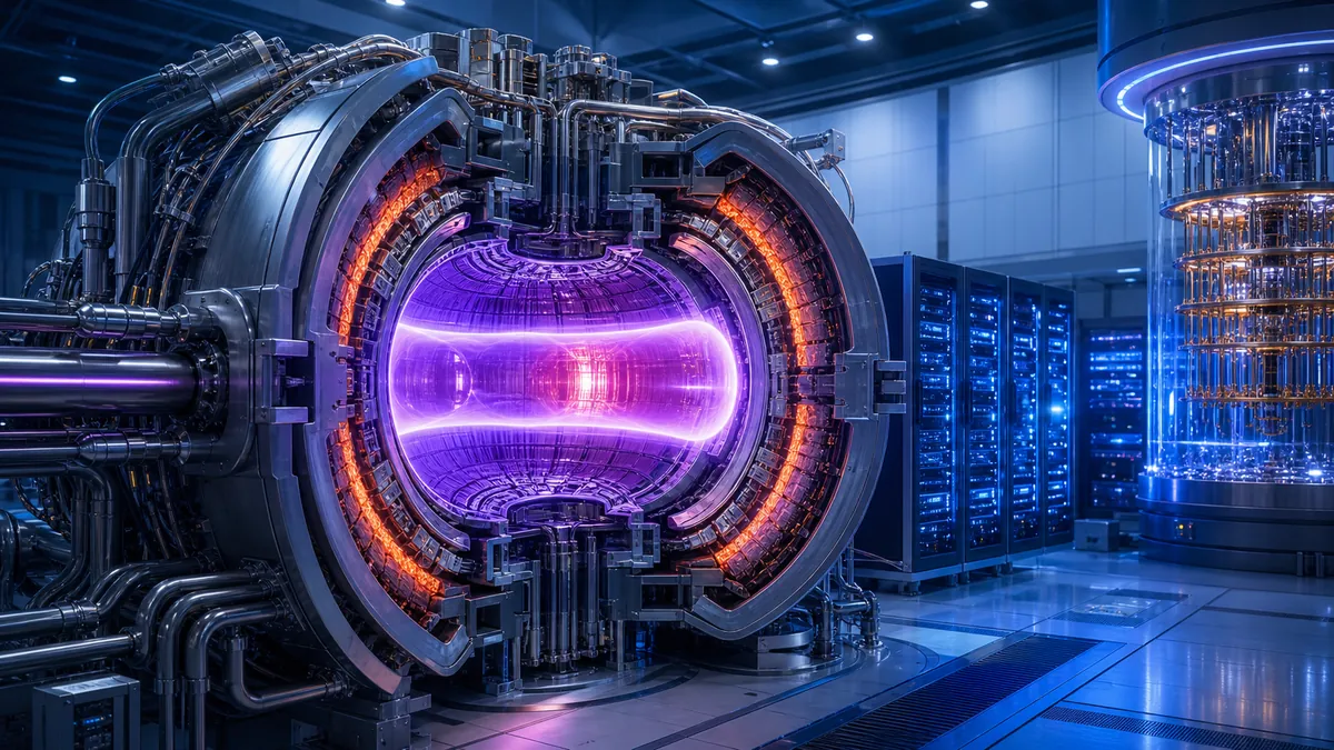 Tokamak de fusion associé au calcul quantique