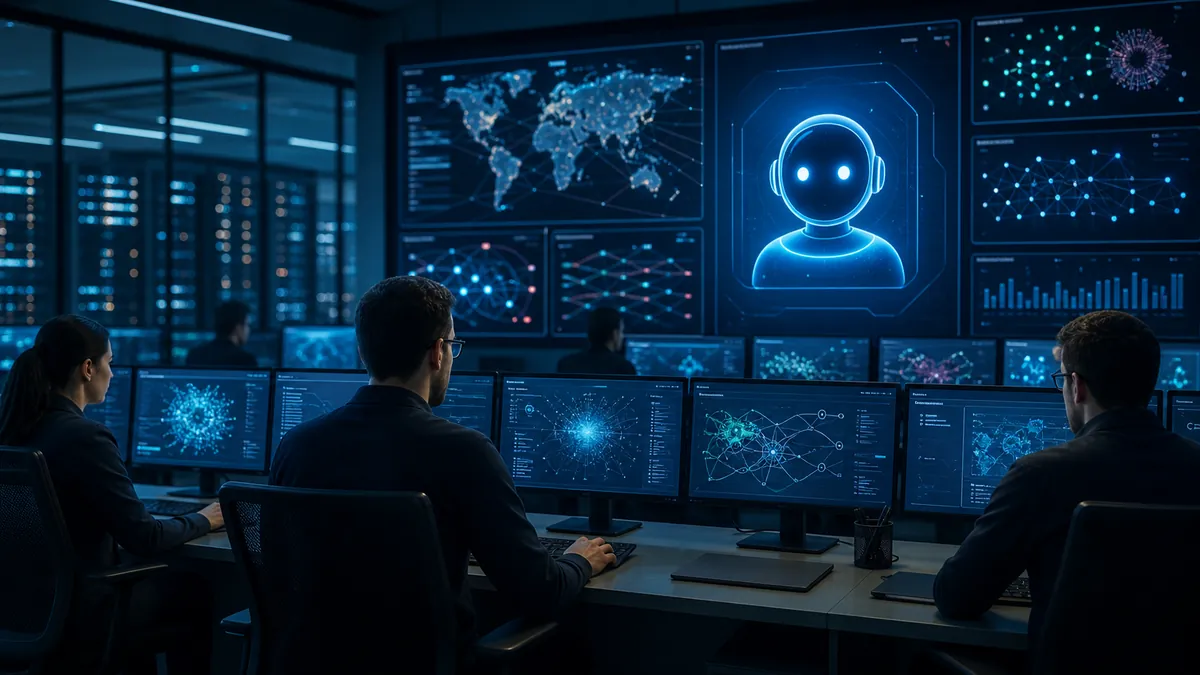 Centre de cybersécurité utilisant des agents IA
