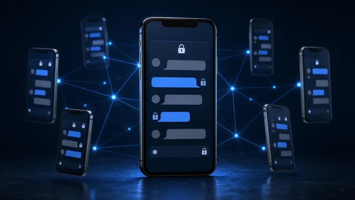 Smartphones connectés en réseau maillé pour une messagerie décentralisée