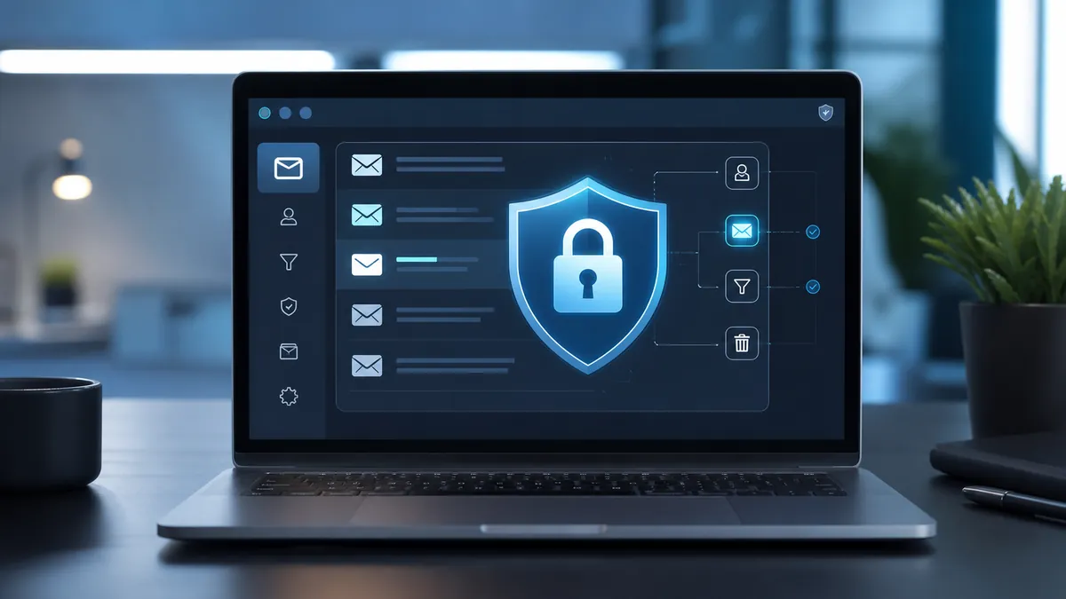 Boîte mail protégée par des alias et des outils de cybersécurité