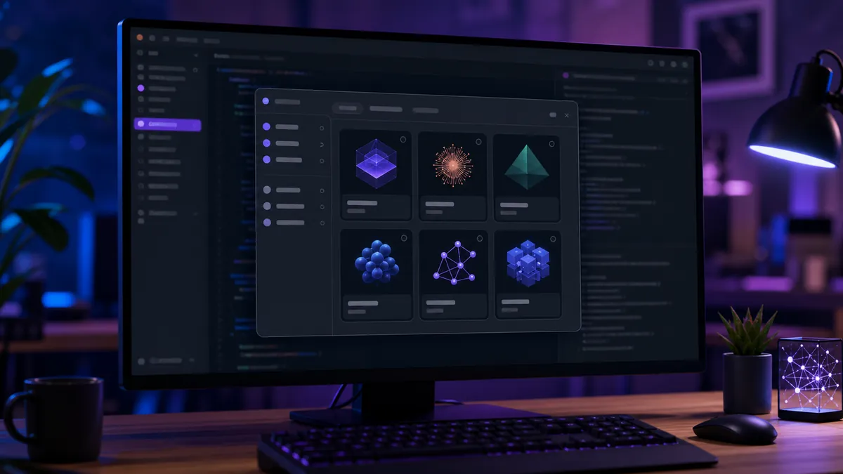 Interface de développement affichant des modèles d’intelligence artificielle