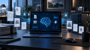 Ordinateur traitant des documents sensibles avec une IA locale