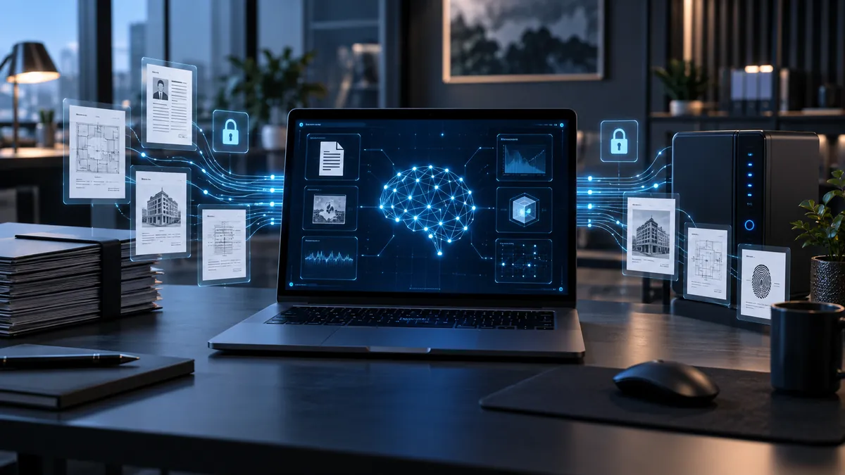 Ordinateur traitant des documents sensibles avec une IA locale
